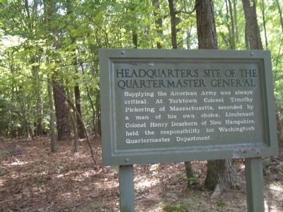Marker on the Yorktown Battlefield. Click for full size. Marker on the Yorktown Battlefield image. Click for full size.