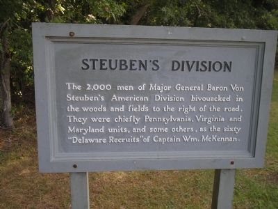 Steuben’s Division Marker. Click for full size. Steuben’s Division Marker image. Click for full size.