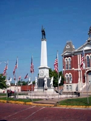Back View - Soldiers and Sailors Monument Marker image. Click for full size.