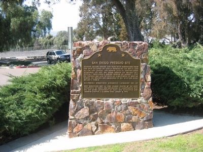 San Diego Presidio Site Marker. Click for full size. San Diego Presidio Site Marker image. Click for full size.
