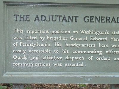 The Adjutant General Marker. Click for full size. The Adjutant General Marker image. Click for full size.