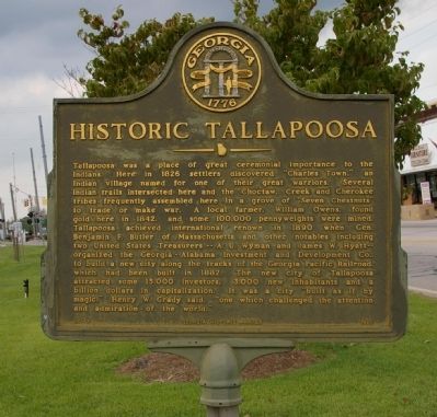 Historic Tallapoosa Marker image. Click for full size.