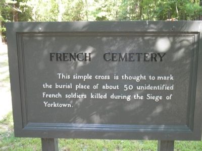 French Cemetery Marker. Click for full size. French Cemetery Marker image. Click for full size.