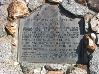 First Transcontinental Railroad Marker. Click for full size. First Transcontinental Railroad Marker image. Click for full size.