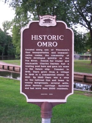 Historic Omro Marker image. Click for full size.
