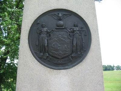 State Seal on the Front of the Monument image. Click for full size.