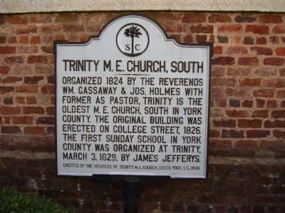 Trinity M. E. Church, South Marker. Click for full size. Trinity M. E. Church, South Marker image. Click for full size.