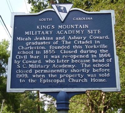King's Mountain Military Academy Site / Micah Jenkins Marker. Click for full size. King's Mountain Military Academy Site / Micah Jenkins Marker image. Click for full size.