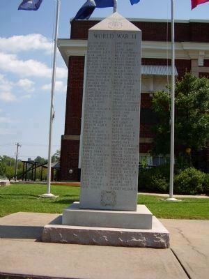 Cherokee County Veterans Memorial (W. W. ll) image. Click for full size.