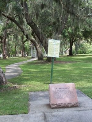 Columbus Square Marker at the Square image. Click for full size.