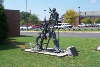 Tribute to Greer Firefighters Marker and Sculpture image. Click for full size.