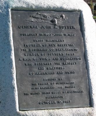 General John A. Sutter Marker image. Click for full size.