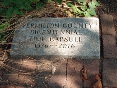 The Front Side Walk Feature - - Vermilion County's Bicentennial Time Capsule image. Click for full size.