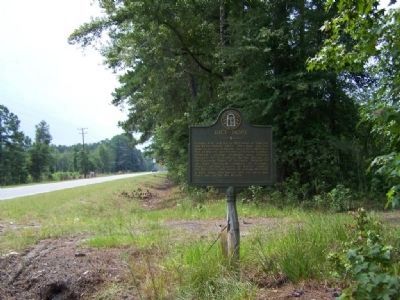 Rice Hope Marker, looking south along US 17 and wagonway image. Click for full size.