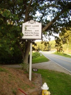 Sidney Lanier Marker. Click for full size. Sidney Lanier Marker image. Click for full size.