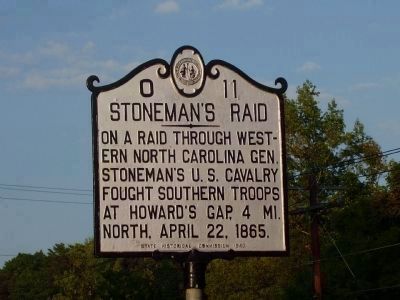 Stoneman's Raid Marker. Click for full size. Stoneman's Raid Marker image. Click for full size.