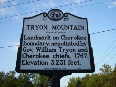 Tryon Mountain Marker image. Click for full size.