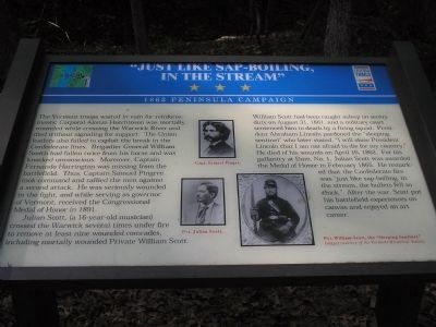 "Just Like Sap – Boiling, in the Stream" Marker. Click for full size. "Just Like Sap – Boiling, in the Stream" Marker image. Click for full size.