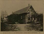 Sidney Lanier House where he died. image. Click for full size.