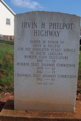 Irvin H. Philpot Highway Marker image. Click for full size.