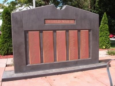 World War II - - Memorial. Click for full size. World War II - - Memorial image. Click for full size.