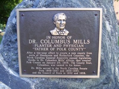 Dr. Columbus Mills Marker. Click for full size. Dr. Columbus Mills Marker image. Click for full size.