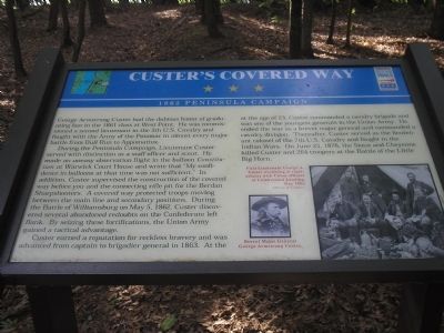 Custers Covered Way Marker. Click for full size. Custers Covered Way Marker image. Click for full size.