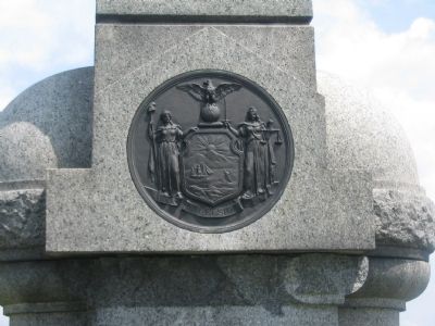 State Seal on the Front of the Monument image. Click for full size.