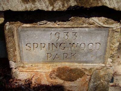 Spring-Wood Park Marker. Click for full size. Spring-Wood Park Marker image. Click for full size.