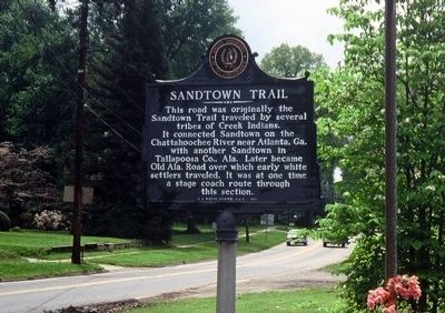 Sandtown Trail Marker in 1991 image. Click for full size.