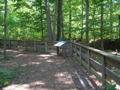 The Warwick-Yorktown Line Marker. Click for full size. The Warwick-Yorktown Line Marker image. Click for full size.