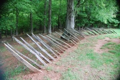 Abatis on the East Side of the Stockade Fort. Click for full size. Abatis on the East Side of the Stockade Fort image. Click for full size.