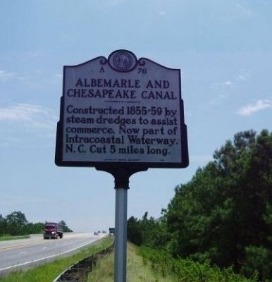 Albemarle and Chesapeake Canal Marker image. Click for full size.