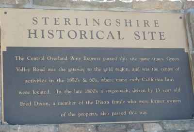 Sterlingshire Marker. Click for full size. Sterlingshire Marker image. Click for full size.