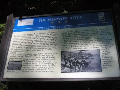The Warwick River Marker. Click for full size. The Warwick River Marker image. Click for full size.