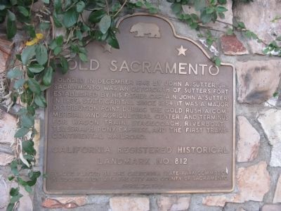 Old Sacramento Marker image, Touch for more information