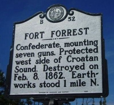 Fort Forrest Marker. Click for full size. Fort Forrest Marker image. Click for full size.