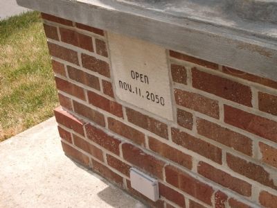 Time Capsule in Left End of Middle Case. Click for full size. Time Capsule in Left End of Middle Case image. Click for full size.
