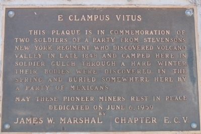 Soldier Gulch - E Clampus Vitus Marker image. Click for full size.