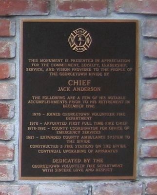 Chief Jack Anderson Marker image. Click for full size.