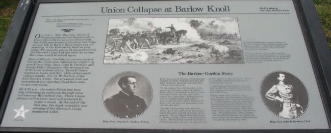 Union Collapse at Barlow Knoll Marker. Click for full size. Union Collapse at Barlow Knoll Marker image. Click for full size.