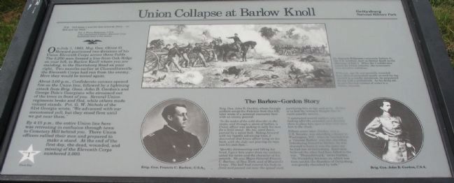 Union Collapse at Barlow Knoll Marker image. Click for full size.