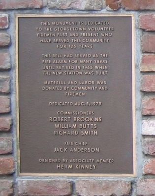 Georgetown Volunteer Firemen Marker image. Click for full size.