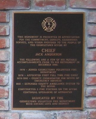 Chief Jack Anderson Marker image. Click for full size.