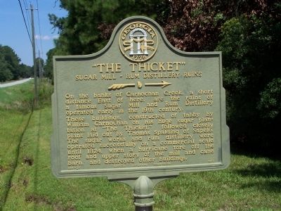 "The Thicket" Sugar Mill-Rum Distillery Ruins Marker image. Click for full size.