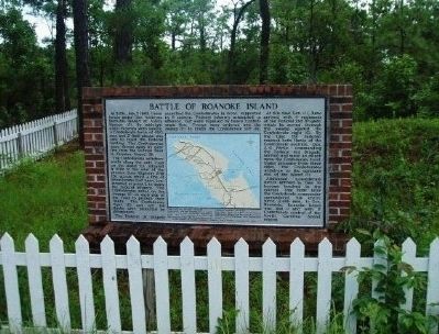 Battle of Roanoke Island Marker image. Click for full size.