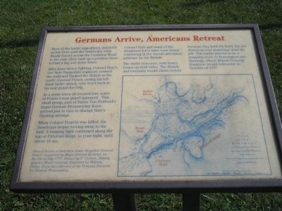 Germans Arrive, Americans Retreat Marker image. Click for full size.