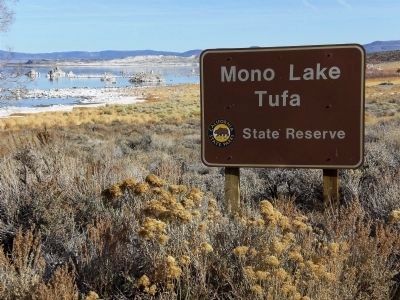 Entrance Sign for Mono Lake Tufa State Reserve image. Click for full size.