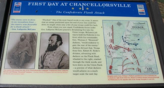 First Day at Chancellorsville Marker image. Click for full size.