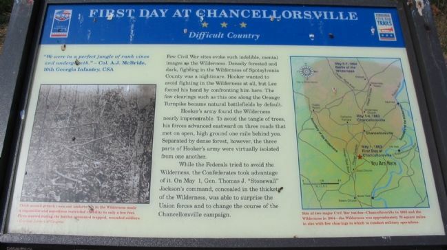 First Day at Chancellorsville Marker image. Click for full size.